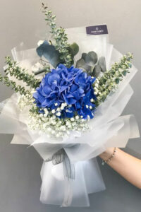 bó hoa cẩm tú cầu xanh